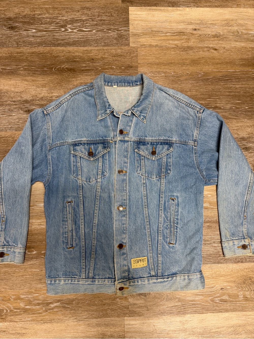 Esprit Vintage 80s/90s Blue Mens Size Medium Trucker Jean Jacket